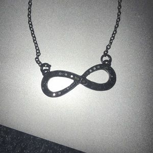 Black infinity necklace